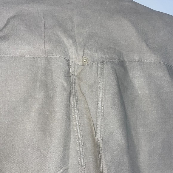 CUBAVERA MENS CREAM CIGAR SHIRT size xl Button Up Bowling Striped Short Sleeve - Picture 5 of 12